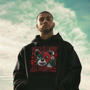 Black Graphic Hoodie for Men